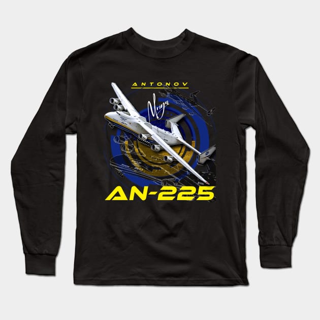 Antonov An-225 Mriya Long Sleeve T-Shirt by aeroloversclothing